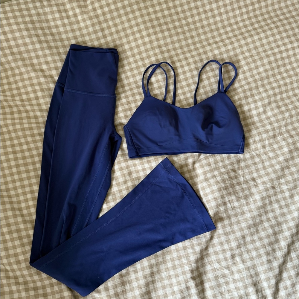 NWOT Lululemon blue set align pant and like a cloud bra